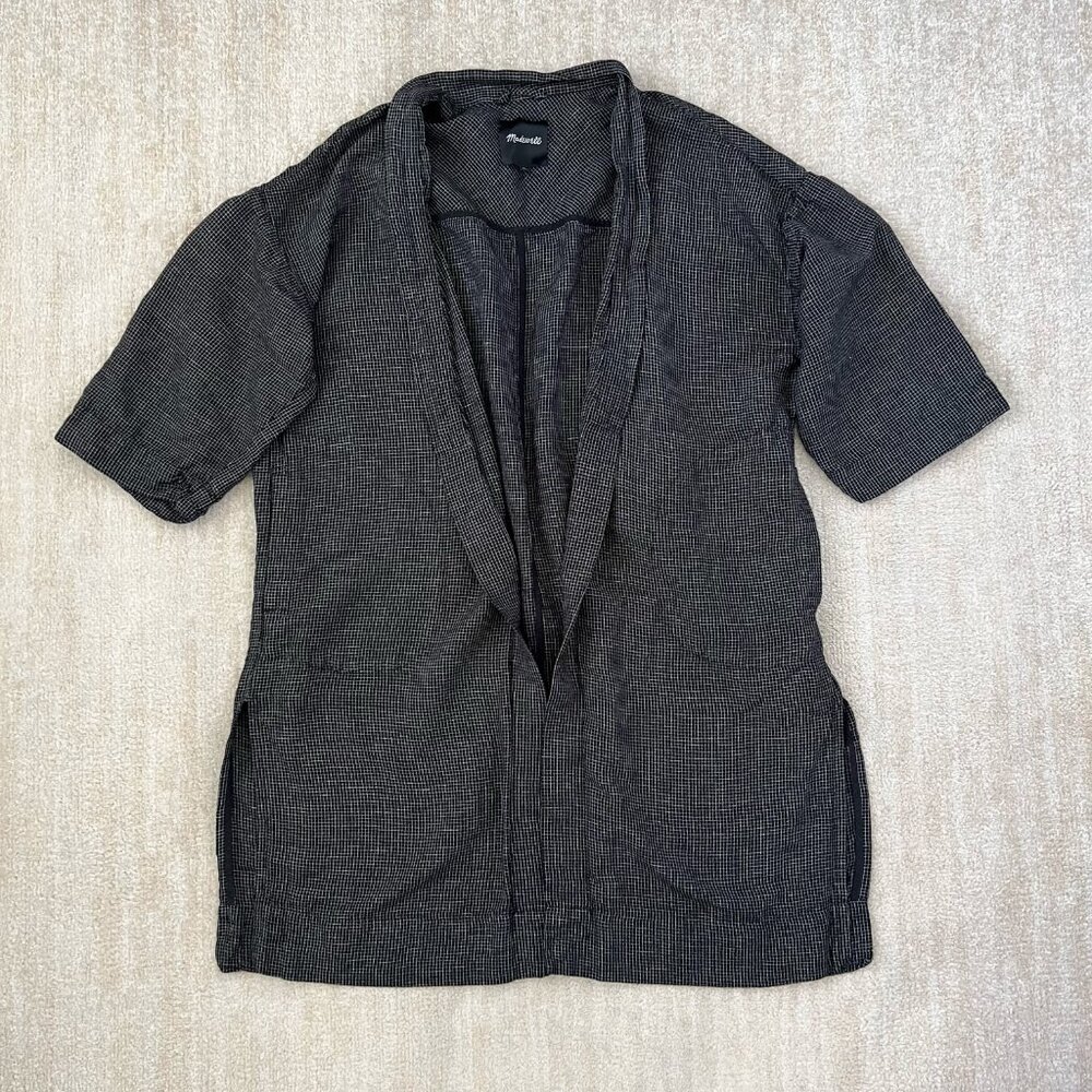 Madewell Linen Long Cardigan Coat Jacket XL